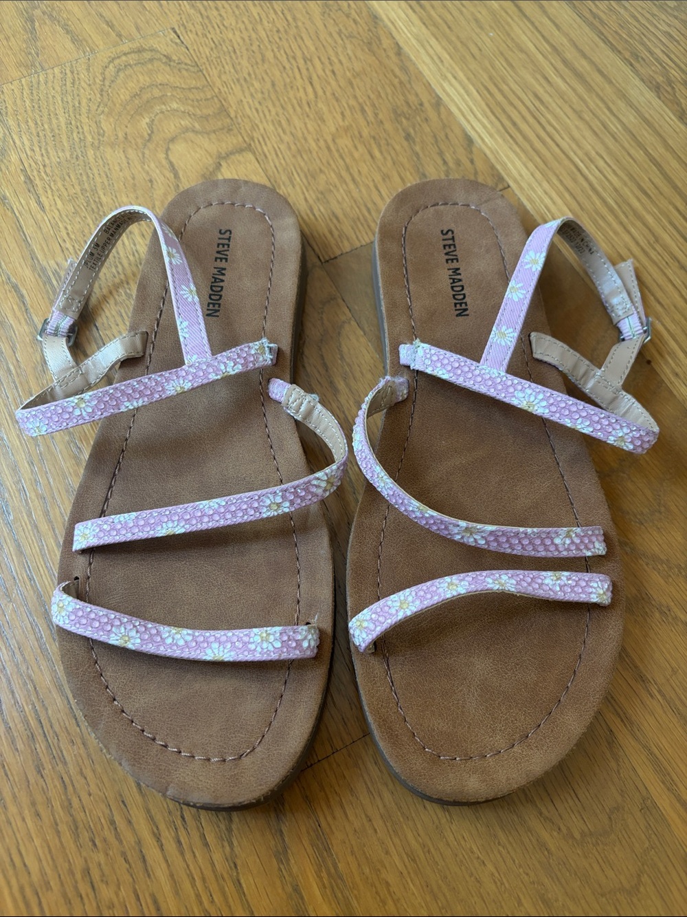 Steve Madden Kids Lilac Floral Multi-Strap Sandals